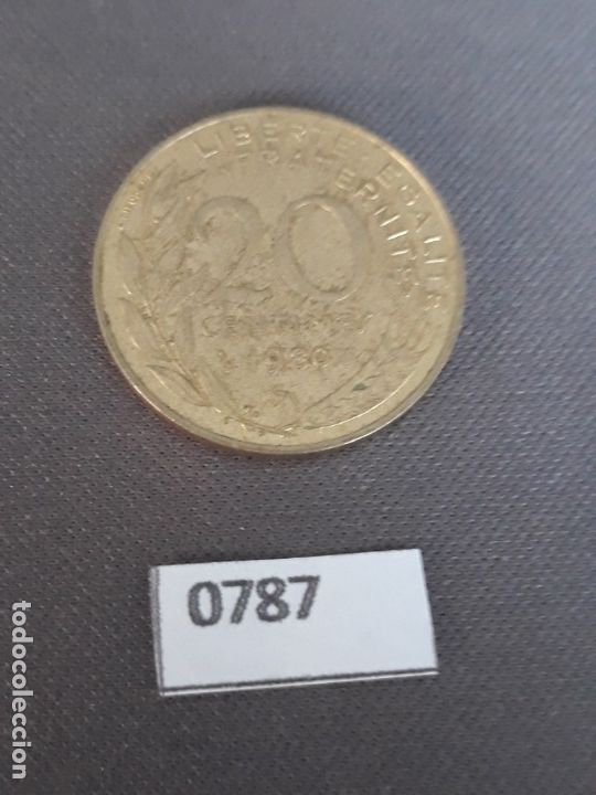 Monedas antiguas de Europa: Francia 20 c&eacute;ntimos 1980 - Foto 2
