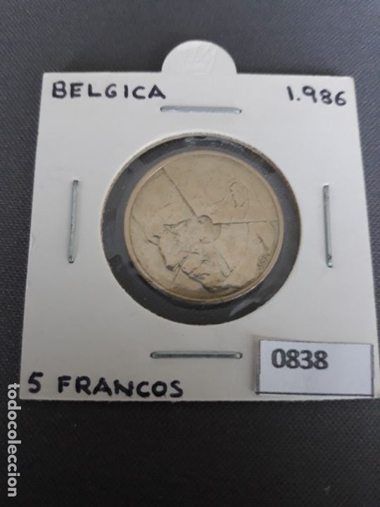Alte M&uuml;nzen aus Europa: B&eacute;lgica 5 francos 1986