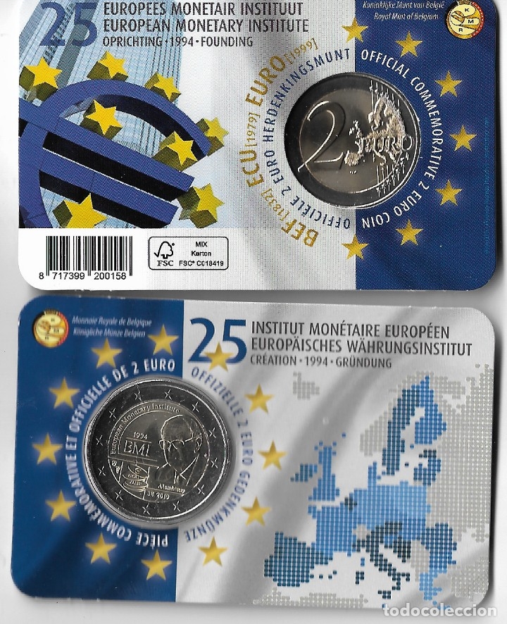 Monedas antiguas de Europa: B&eacute;lgica 2019 - 25&ordm; Aniversario del Instituto Monetario Europeo - Versi&oacute;n Francesa