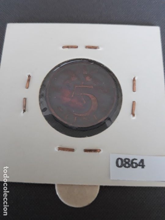 Monedas antiguas de Europa: Holanda 5 c&eacute;ntimos 1954 - Foto 2