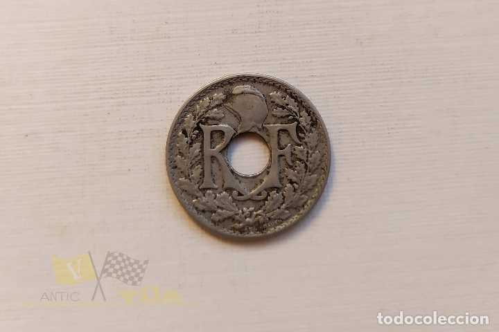 Monedas antiguas de Europa: Moneda de la Rep&uacute;blica Francesa - 10 Centimes - 1925 - Foto 3