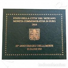 Monedas antiguas de Europa: VATICANO 2 EURO 2018 PADRE PIO - 50 ANIVERSARIO DE LA MUERTE. Lote 314695598