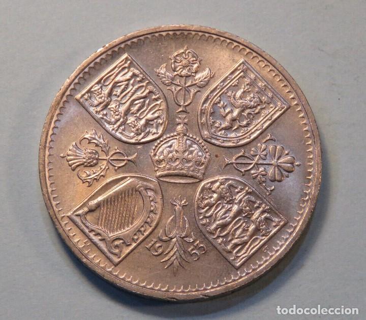 Monedas antiguas de Europa: MONEDA DE INGLATERRA 5 CHELINES 1.953  MBC - Foto 2