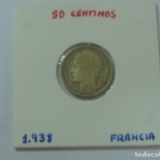 Monnaies anciennes de Europe: MONEDA 50 CENTIMOS FRANCIA AÑO 1938. Lote 185982935