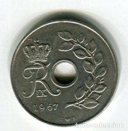 Monedas antiguas de Europa: DINAMARCA 25 ORE A&Ntilde;O 1967 - Foto 2