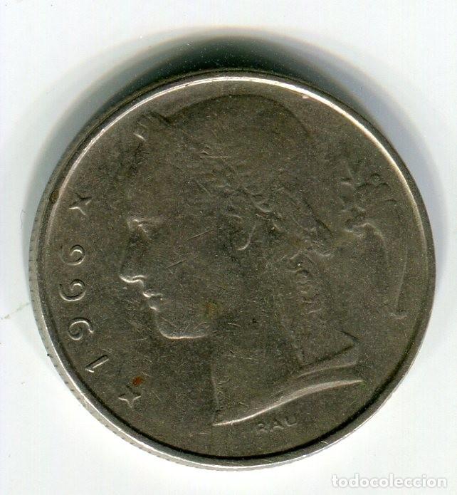 Moedas antigas da Europa: BELGICA 5 FRANCOS A&Ntilde;O 1966