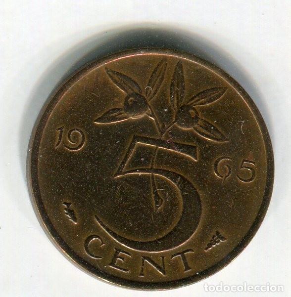 Monedas antiguas de Europa: HOLANDA 5 CENTIMOS A&Ntilde;O 1965 - Foto 1