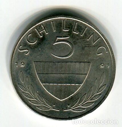 Monedas antiguas de Europa: AUSTRIA 5 CHELINES A&Ntilde;O 1991 - Foto 1