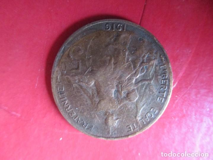 Monedas antiguas de Europa: Francia. moneda de 5 centimos 1916 - Foto 2