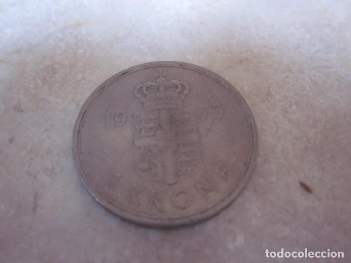 Monedas antiguas de Europa: MONEDA 1 KRONE DINAMARCA 1975 - Foto 1