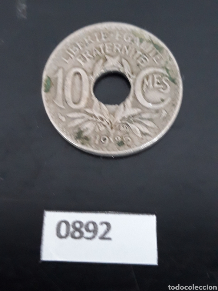 Monedas antiguas de Europa: Francia 10 c&eacute;ntimos 1925 - Foto 2