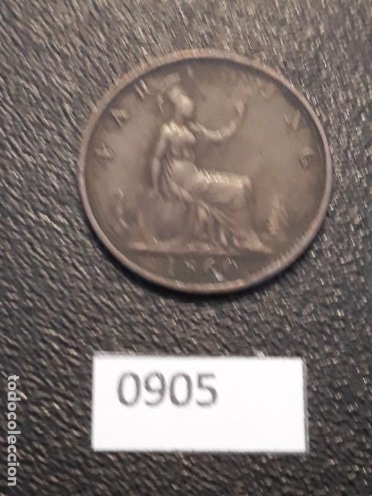 Monedas antiguas de Europa: Gran Breta&ntilde;a farthing 1860 - Foto 2