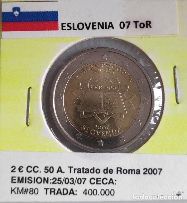 Monedas antiguas de Europa: Moneda de 2 &euro; Eslovenia 2007, Tratado de Roma