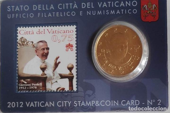 Monedas antiguas de Europa: Stamp+coincard Vaticano 2012 - Foto 1