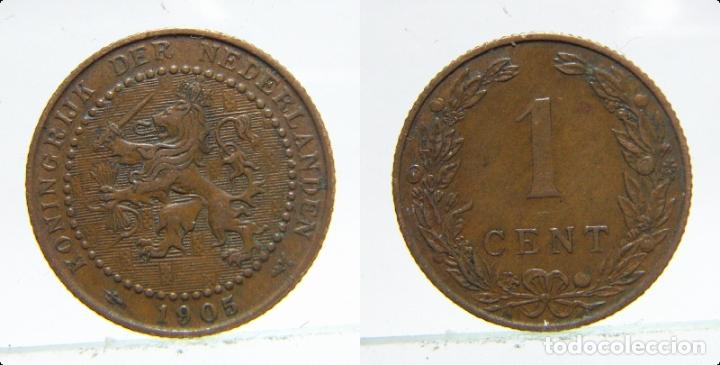 Monedas antiguas de Europa: MONEDA DE HOLANDA 1 CENT 1905 - Foto 1