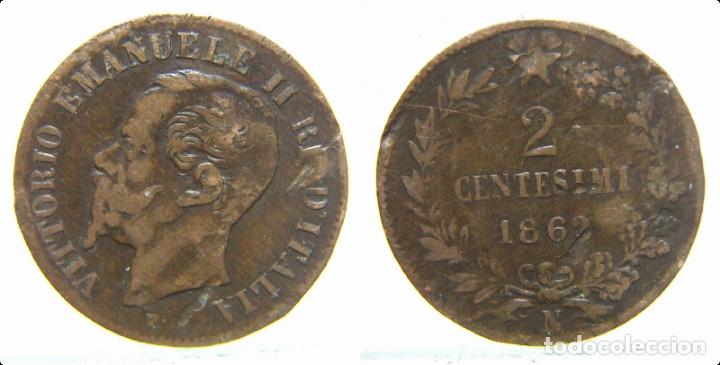 Monedas antiguas de Europa: MONEDA DE ITALIA 2 CENTESIMOS 1862 - Foto 1