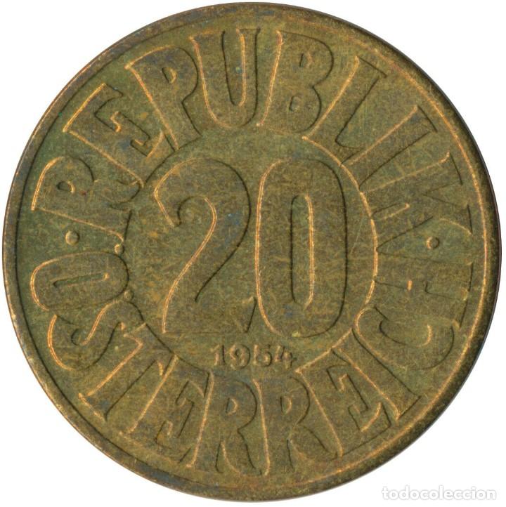 Monedas antiguas de Europa: MONEDA DE AUSTRIA 20 GROSCHEN 1.954, BC - Foto 2
