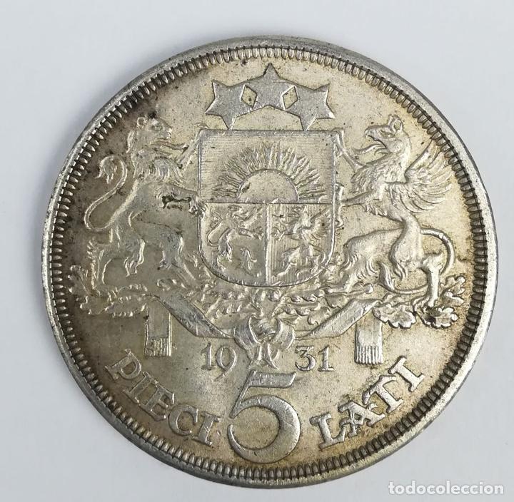 Monedas antiguas de Europa: MONEDA 5 LATI. LETONIA 1931 - Foto 2