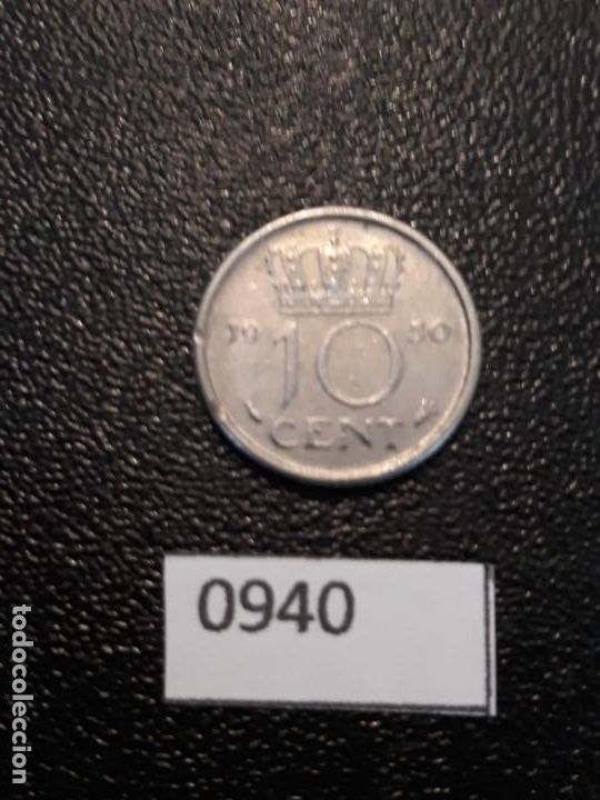 Monedas antiguas de Europa: Holanda 10 c&eacute;ntimos 1950 - Foto 2