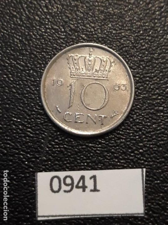 Monedas antiguas de Europa: Holanda 10 c&eacute;ntimos 1963 - Foto 1