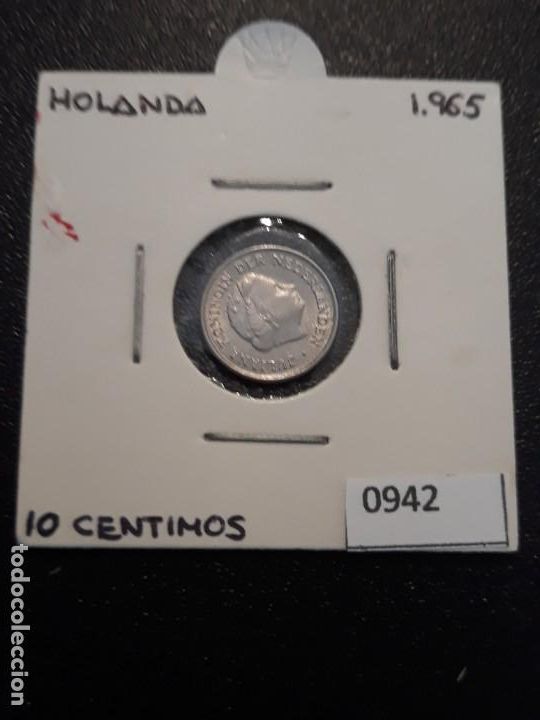 Monedas antiguas de Europa: Holanda 10 c&eacute;ntimos 1965 - Foto 1