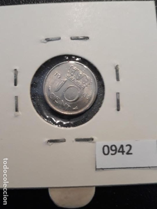 Monedas antiguas de Europa: Holanda 10 c&eacute;ntimos 1965 - Foto 2