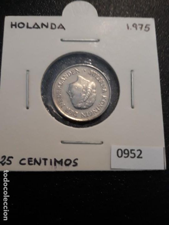 Monedas antiguas de Europa: Holanda 25 c&eacute;ntimos 1975 - Foto 1