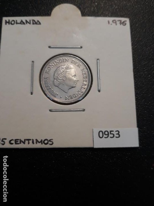 Monedas antiguas de Europa: Holanda 25 c&eacute;ntimos 1976 - Foto 1