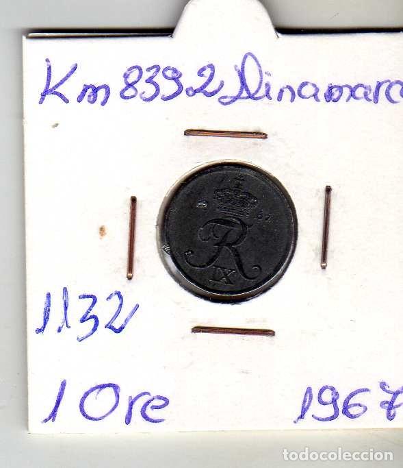 Monedas antiguas de Europa: DINAMARCA 1 ORE 1967 - Foto 1