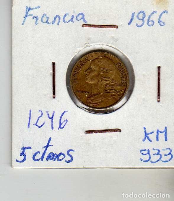 Monedas antiguas de Europa: FRANCIA 5 CENTIMOS 1966 - Foto 1