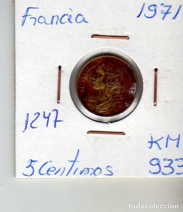 Monedas antiguas de Europa: FRANCIA 5 CENTIMOS 1971 - Foto 1
