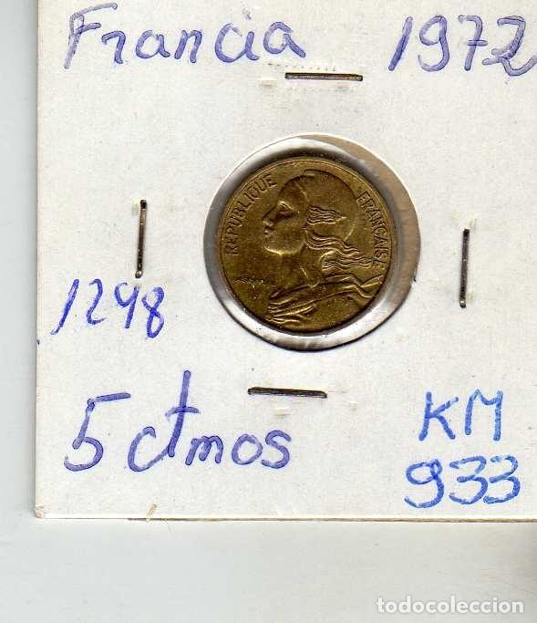 Monedas antiguas de Europa: FRANCIA 5 CENTIMOS 1972 - Foto 1