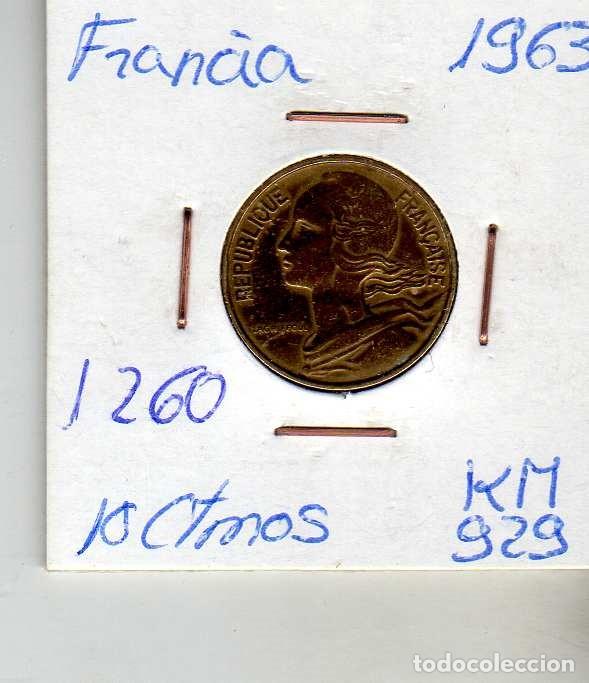 Monedas antiguas de Europa: FRANCIA 10 CENTIMOS 1963 - Foto 1