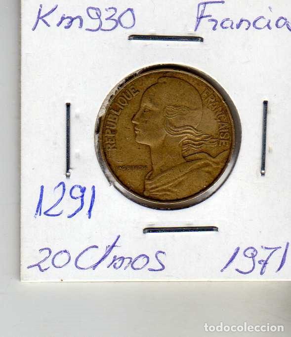 Monedas antiguas de Europa: FRANCIA 20 CENTIMOS 1971 - Foto 1
