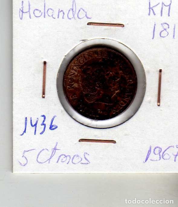 Monedas antiguas de Europa: HOLANDA 5 CENTIMOS 1967 - Foto 1