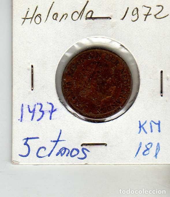 Monedas antiguas de Europa: HOLANDA 5 CENTIMOS 1972 - Foto 1