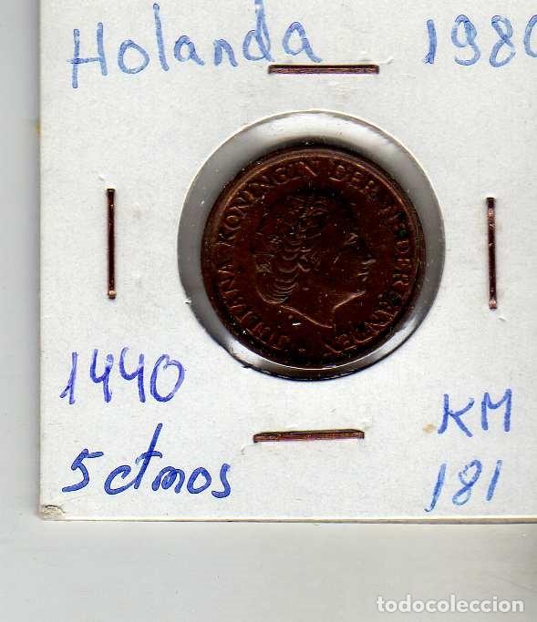 Monedas antiguas de Europa: HOLANDA 5 CENTIMOS 1980 - Foto 1
