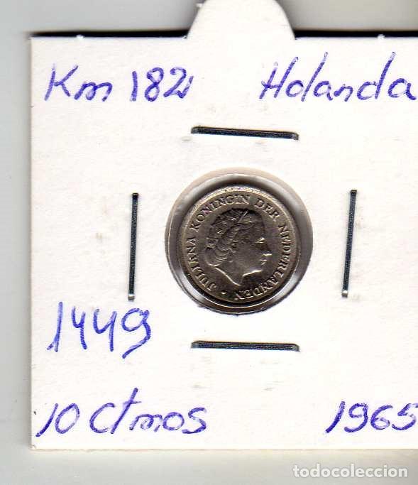 Monedas antiguas de Europa: HOLANDA 10 CENTIMOS 1965 - Foto 1