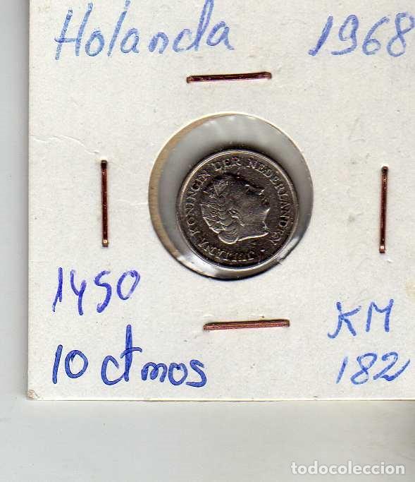 Monedas antiguas de Europa: HOLANDA 10 CENTIMOS 1968 - Foto 1