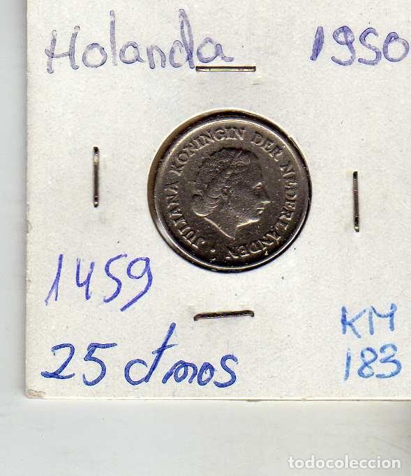 Monedas antiguas de Europa: HOLANDA 25 CENTIMOS 1950 - Foto 1