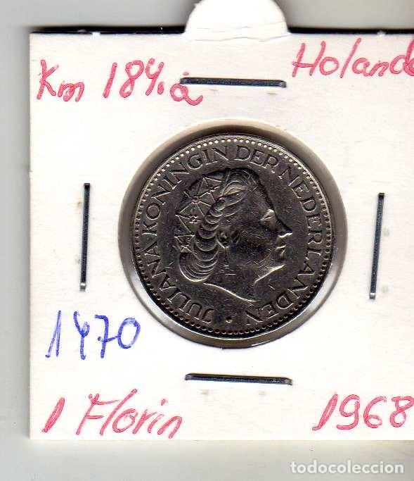 Monedas antiguas de Europa: HOLANDA 1 FLORIN 1968 - Foto 1