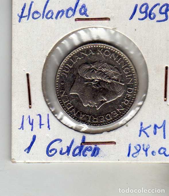 Monedas antiguas de Europa: HOLANDA 1 FLORIN 1969 - Foto 1