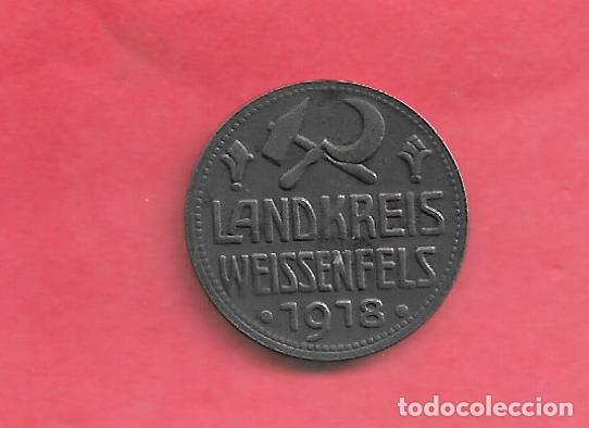 Monedas antiguas de Europa: NOTGELD,  ALEMANIA, WEISSENFELS  (Sajonia), 10 PFG 1918,  HIERRO