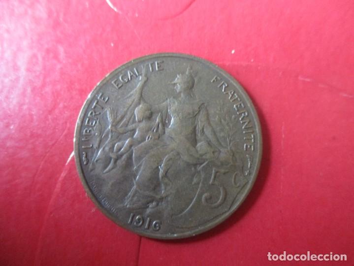 Monedas antiguas de Europa: Francia . 5 centimos de 1916 - Foto 2