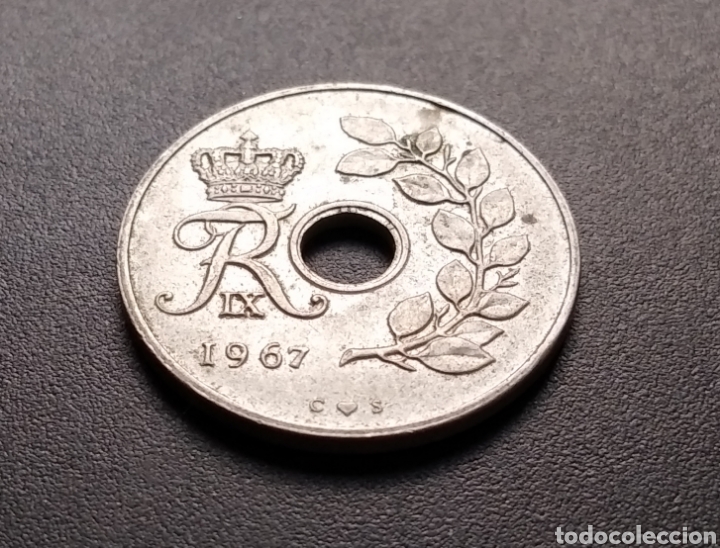Monedas antiguas de Europa: MONEDA - DINAMARCA 25 ORE 1967 - Foto 4