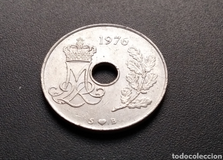 Monedas antiguas de Europa: MONEDA - DINAMARCA 25 ORE 1976 - Foto 4