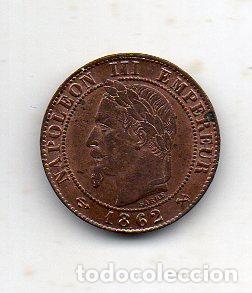Monedas antiguas de Europa: Francia. 1 C&eacute;ntimo. A&ntilde;o 1862 K. Sin Circular. - Foto 1