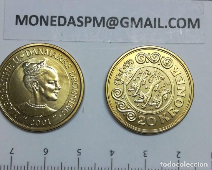 Monedas antiguas de Europa: Dinamarca 2001.-20 Coronas - Foto 1