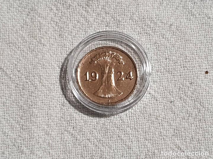 Old Coins of Europe: German empire - 1 reichspfennig 1924 - F - EBC/EF