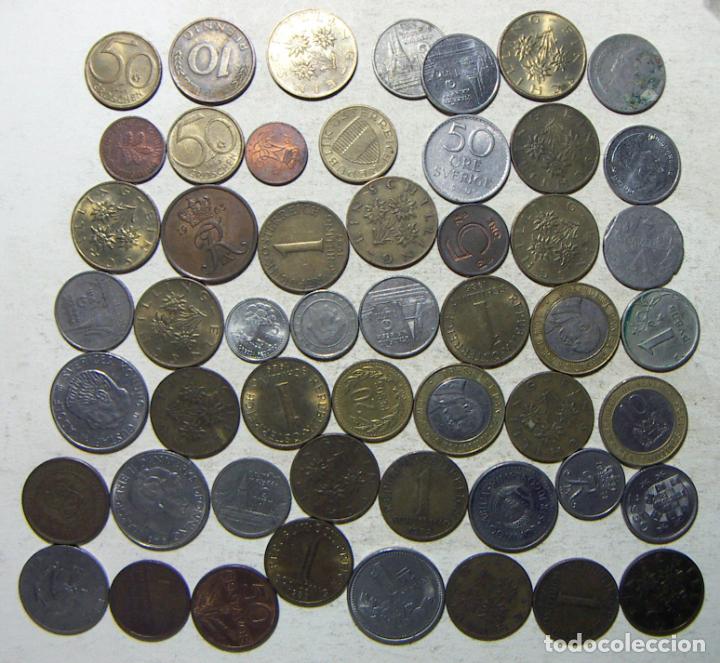 Monedas antiguas de Europa: LOTE DE 52 MONEDAS DE VARIOS PAISES